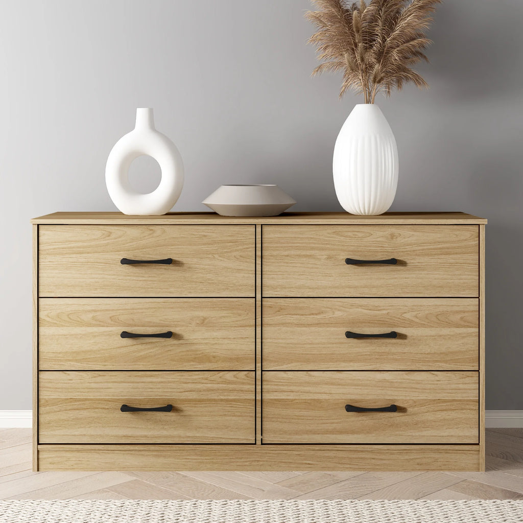 White 6 Drawer Dresser X3106