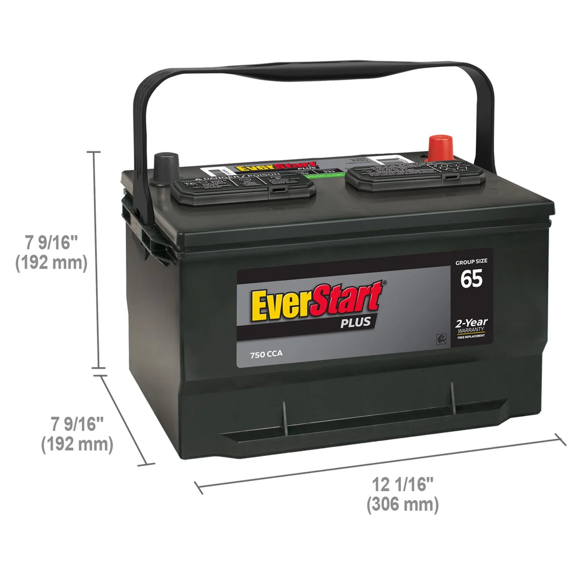 Lead Acid Automotive Battery Group Size 65 12 Volt 750 CCA U242