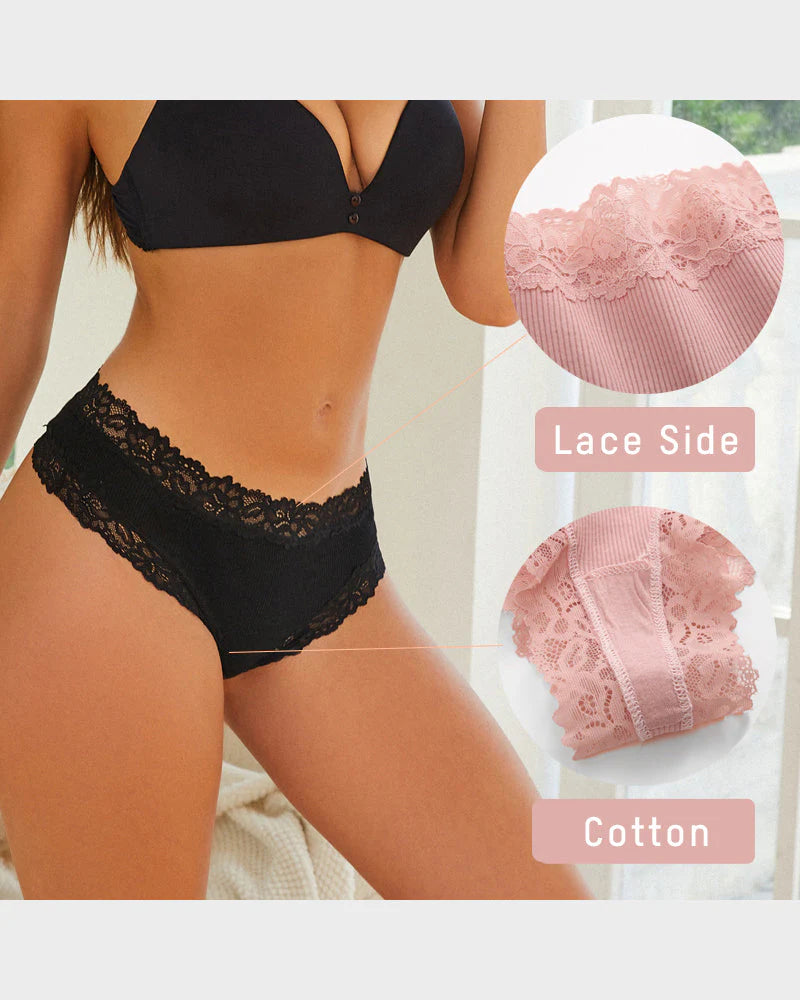 Ribbed Cotton Mid-Rise Panty 9 Pack V8773