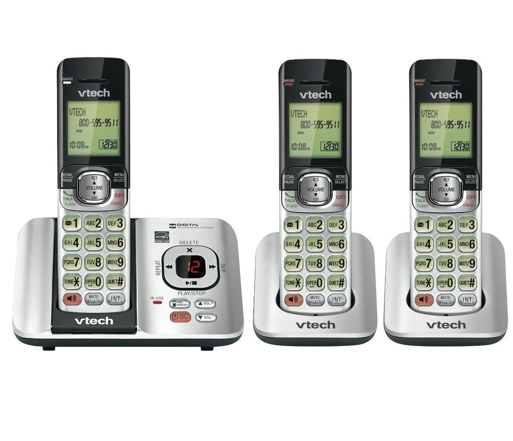 3-Handset Expandable Cordless Phone with Answering System O245