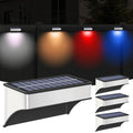 8 Pack Solar Wall Lights Outdoor 60 Lumen Waterproof Warm&Cool White RGB I2312