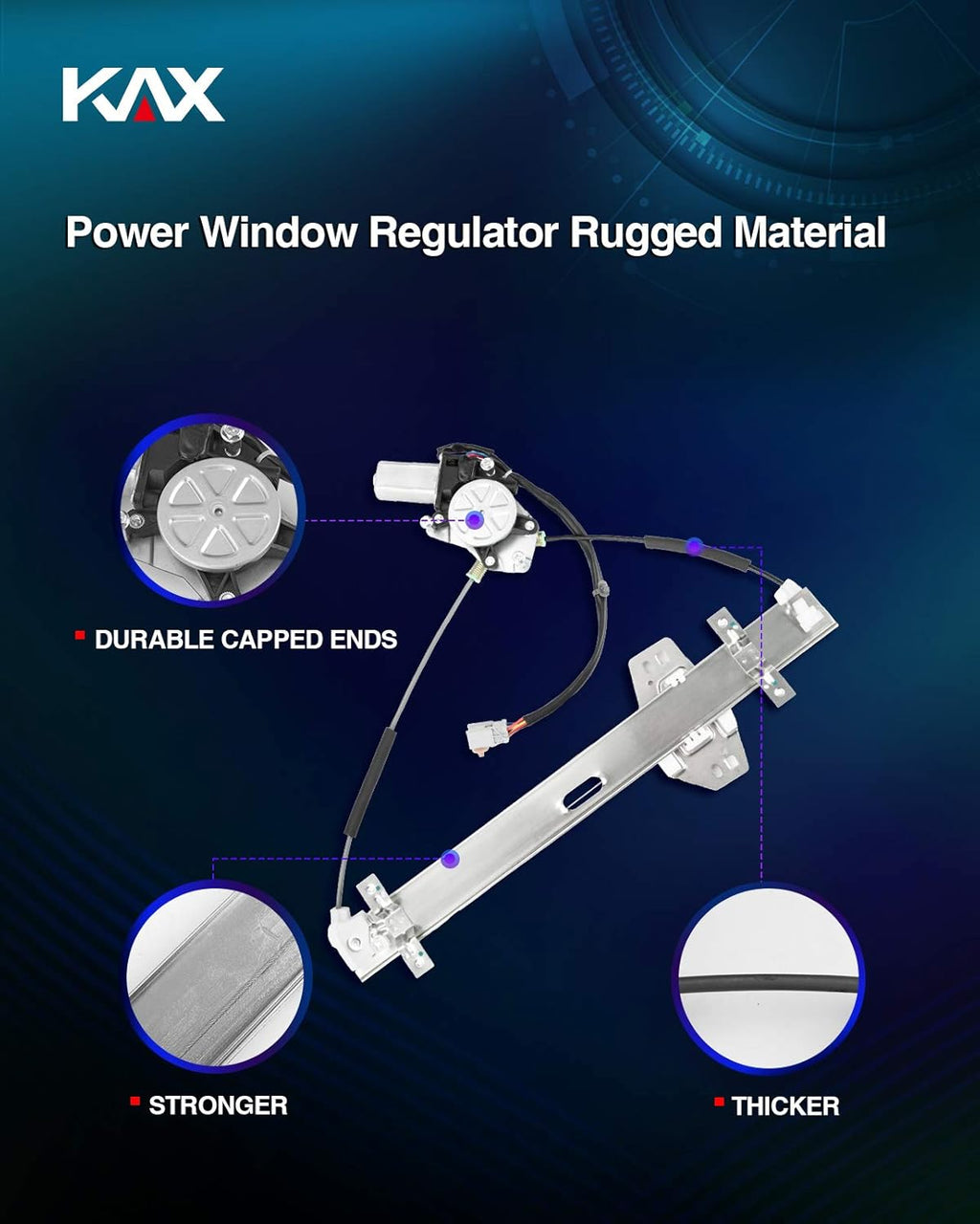 Power Window Motor and Regulator Assembly Front Left Driver Pack of 2 N415