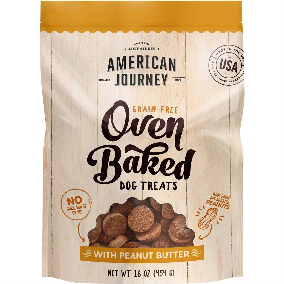 Peanut Butter Grain-Free Oven Baked Crunchy Biscuit Dog Treats S7103
