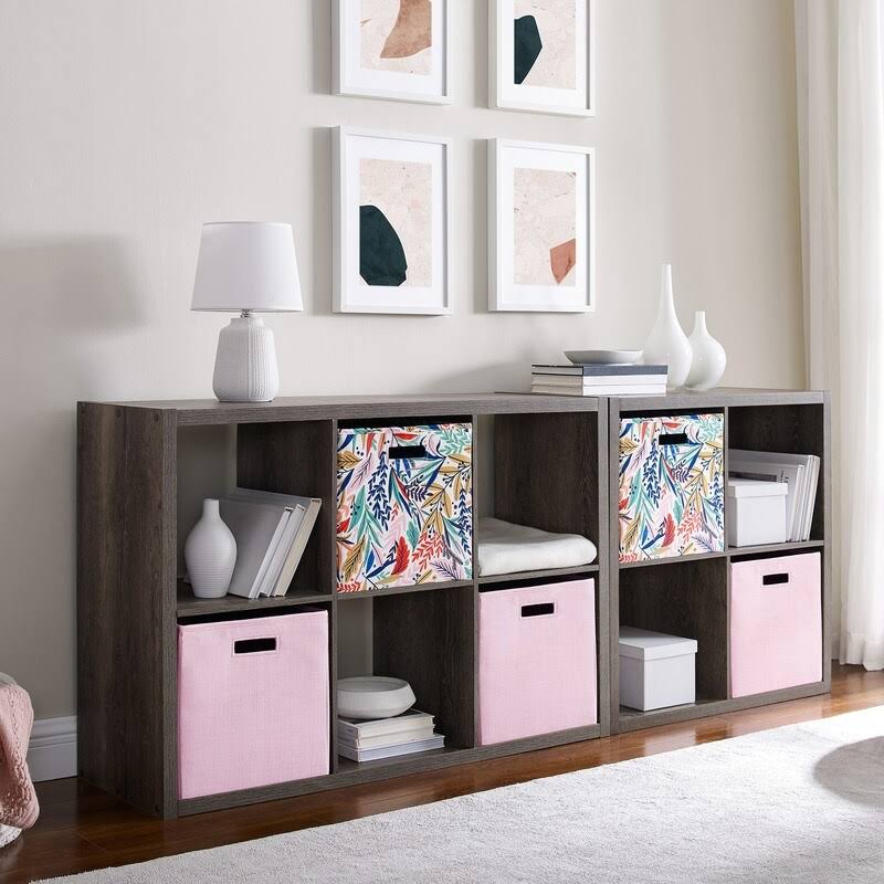 White Four Cube Storage Cabinet J65327