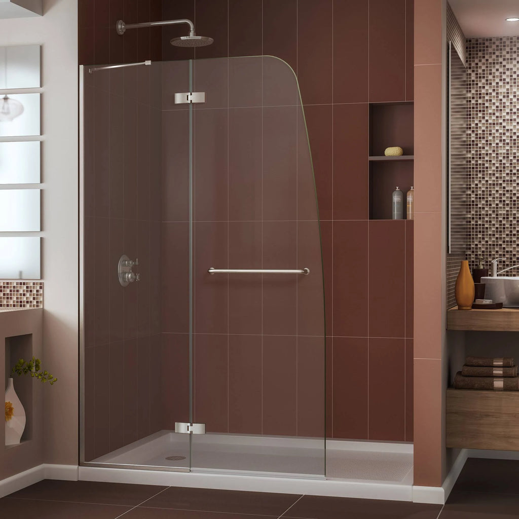 Frameless Shower Door in Brushed Nickel Q700744