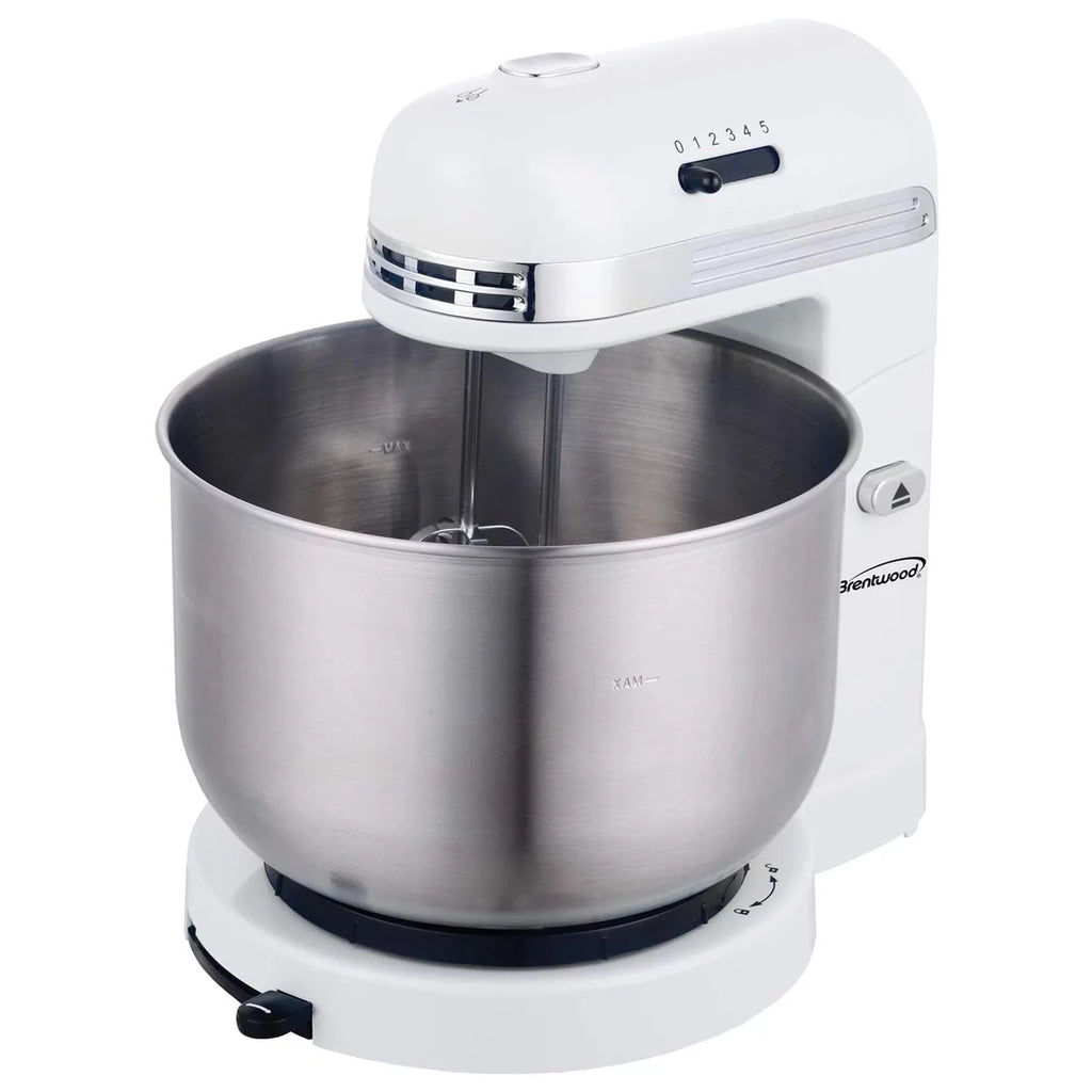 5-Speed Stand Mixer with 3.5 Qt Stainless Steel Bowl, White H62665