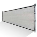 Grey Privacy Fence Screen HDPE Mesh Windscreen with Reinforced Grommets W495