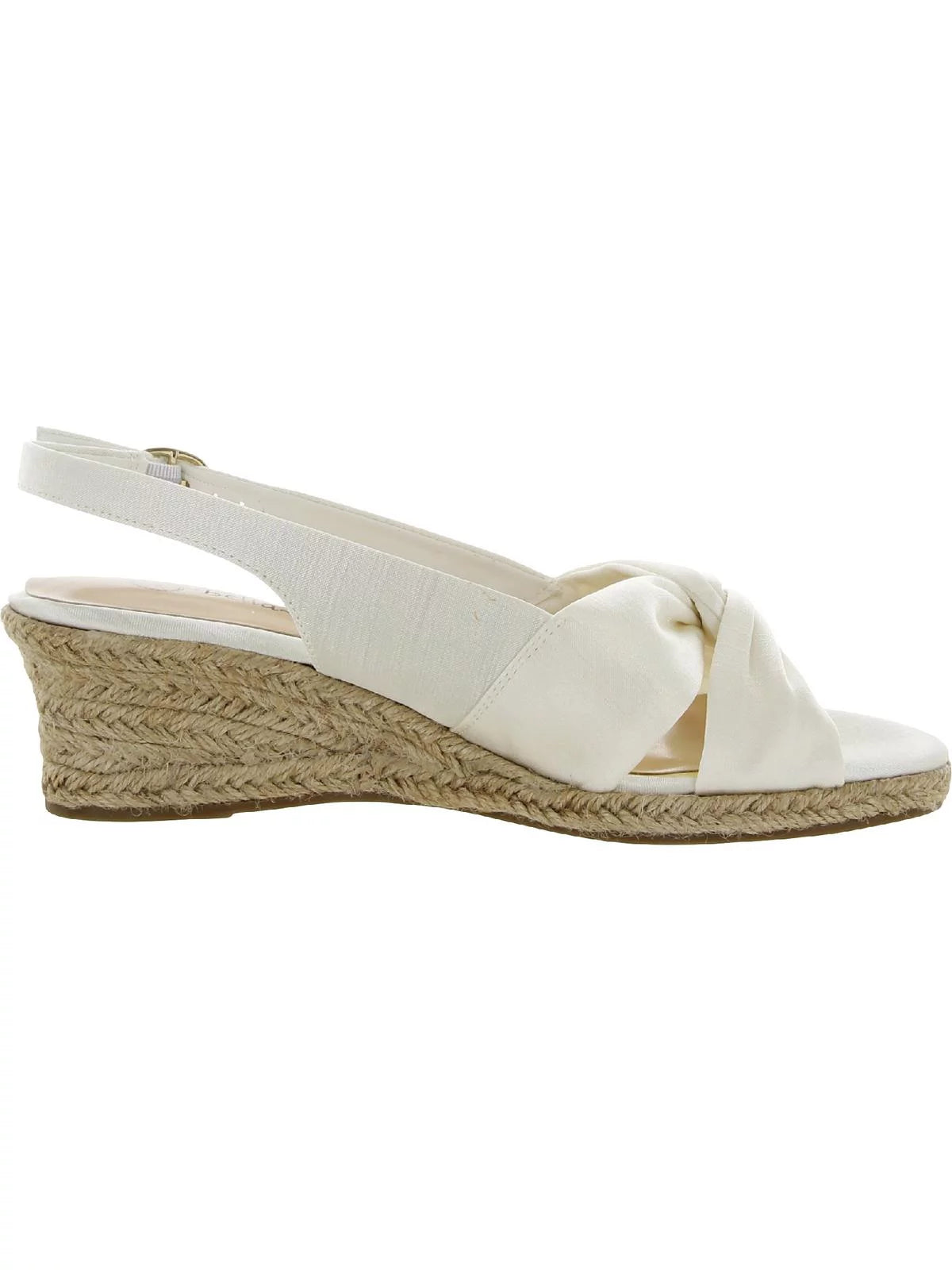 Womens Silk Open Toe Wedge Sandals G2877