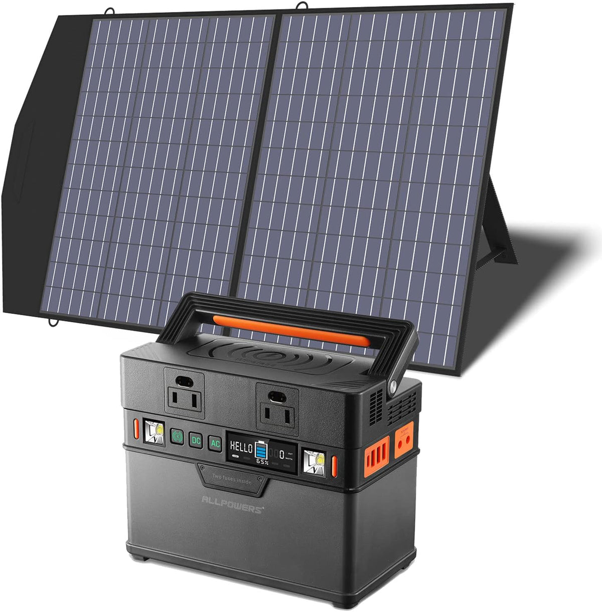 300W Portable Power Station with Solar Panel 100W, 288Wh Solar Generator R4131