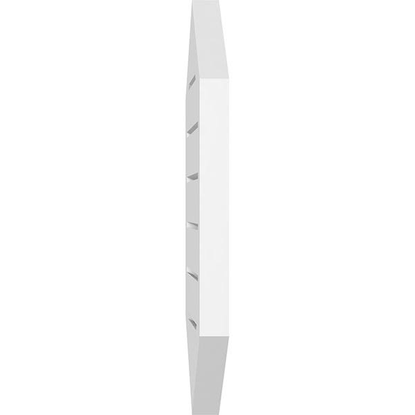 12x22W x 34x22H Vertical Peaked Surface Mount PVC Gable Vent N53013