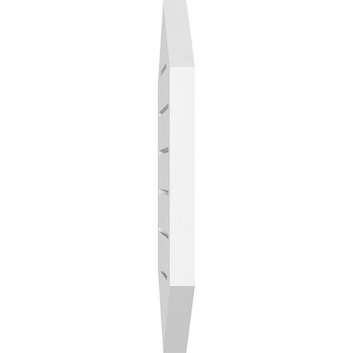 12x22W x 34x22H Vertical Peaked Surface Mount PVC Gable Vent N53013