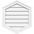 12x22W x 34x22H Vertical Peaked Surface Mount PVC Gable Vent N53013