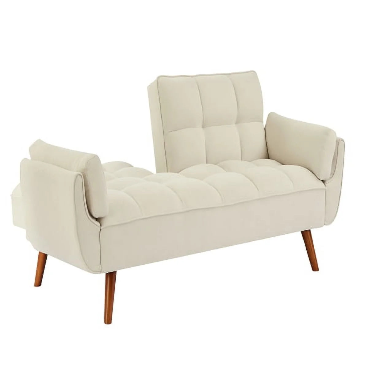 76" Beige Convertible Futon Sofa Bed B7432
