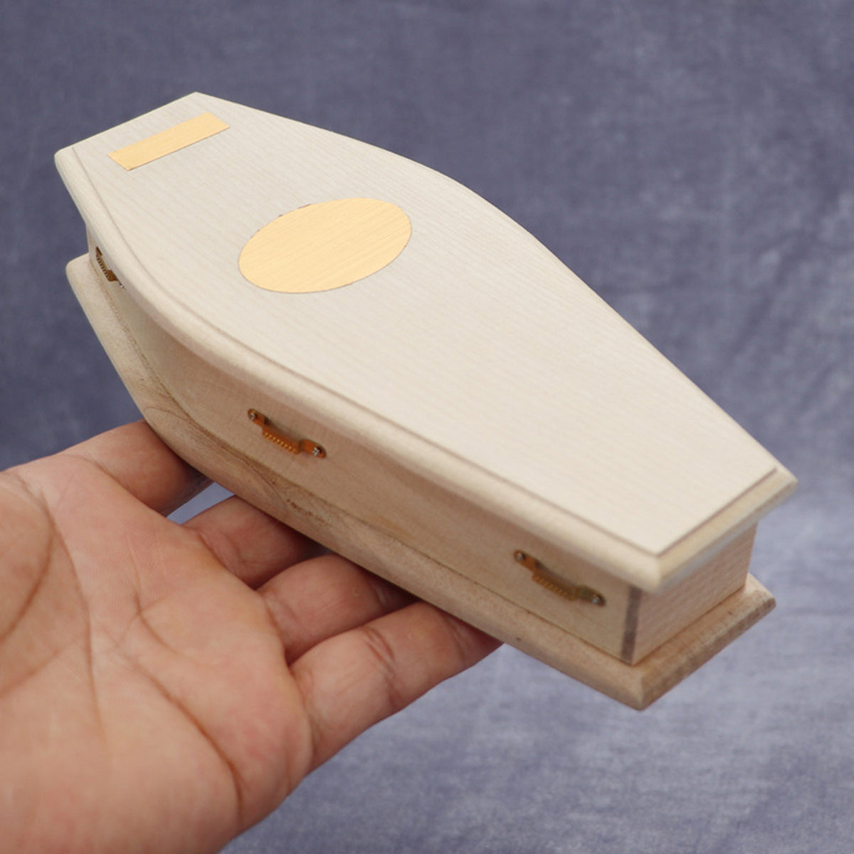 1/12 Scale Miniature Wooden Coffin DIY Decoration R9185