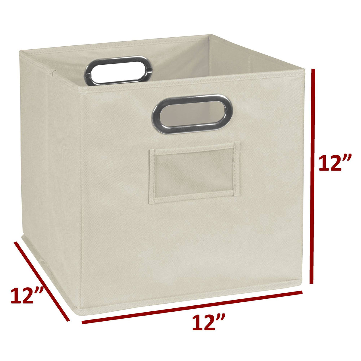2 Cube Storage Set with Canvas Bin X4703