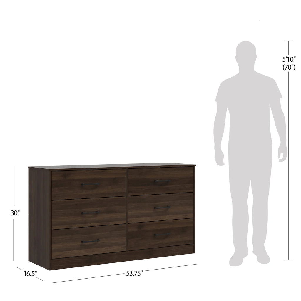 White 6 Drawer Dresser X3106