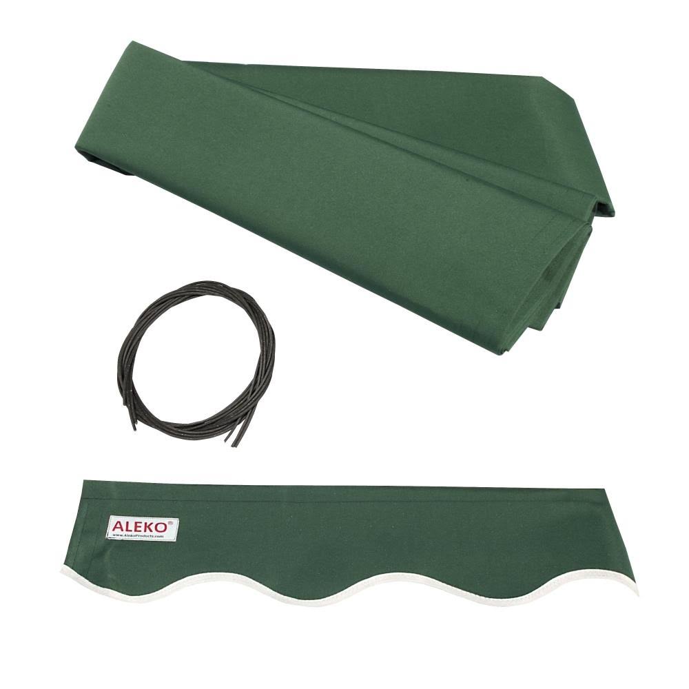 Motorized Retractable Patio Awning, Green N2053