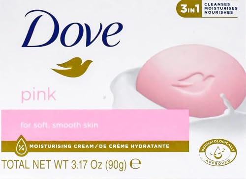 Beauty Bar Soap Bulk Pack of 8 Bars, 3.15 Ounce Each, Plus 1 Loofah Sponge Pad F466