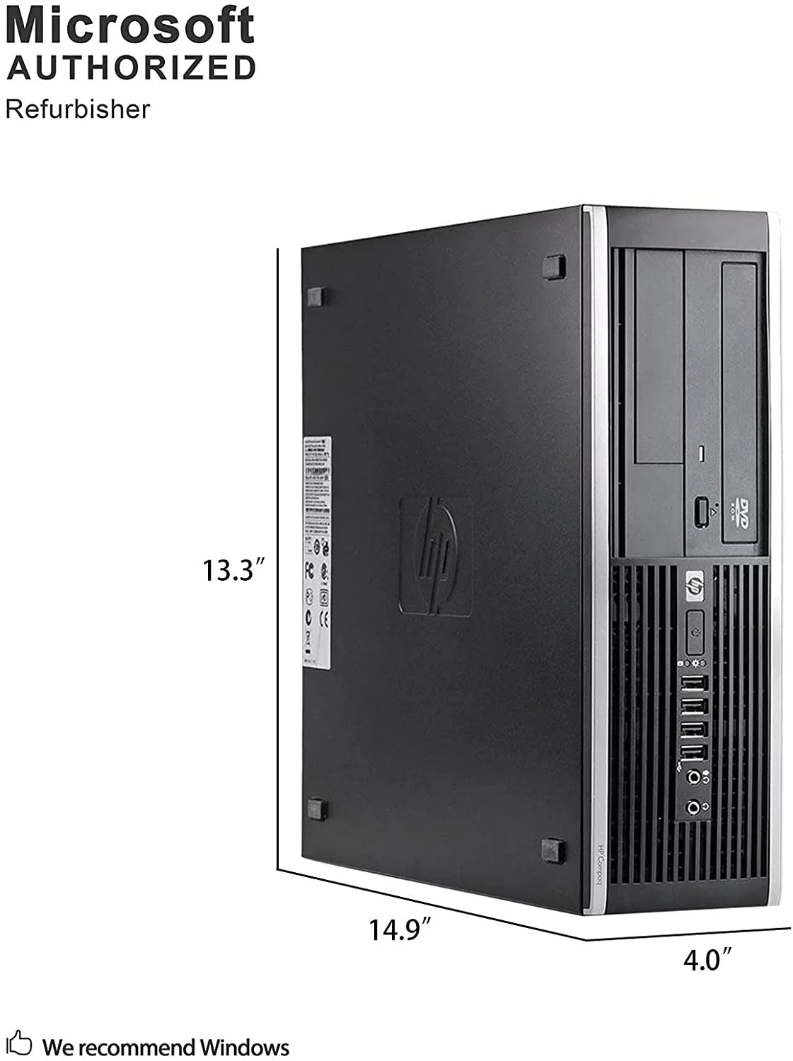 Pre-Owned Desktop Computer Tower PC Intel QuadCore i3 3.2GHz Processor 4GB RAM 2TB Hard Drive Windows 10 Pro With Keyboard And Mouse J2037