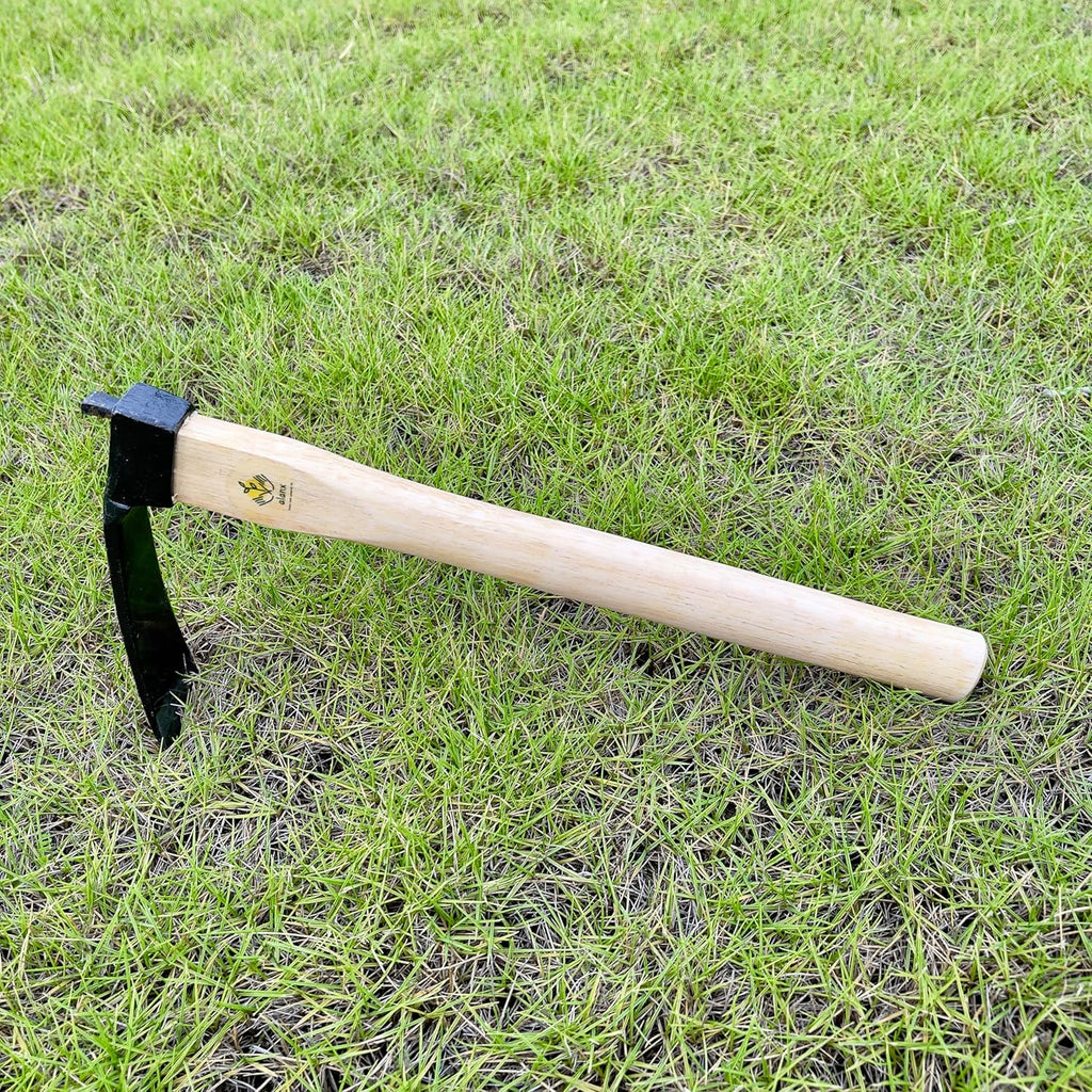 14 Inch Wide Japanese Carbon Steel Garden Hoe with Oak Wooden Handle S4379