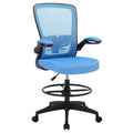 Adjustable Height Drafting Chair with Lumbar Support Footrest K7993