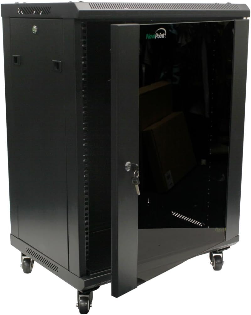 15U Wall Mount Network Server Cabinet Rack Enclosure with Casters L83359