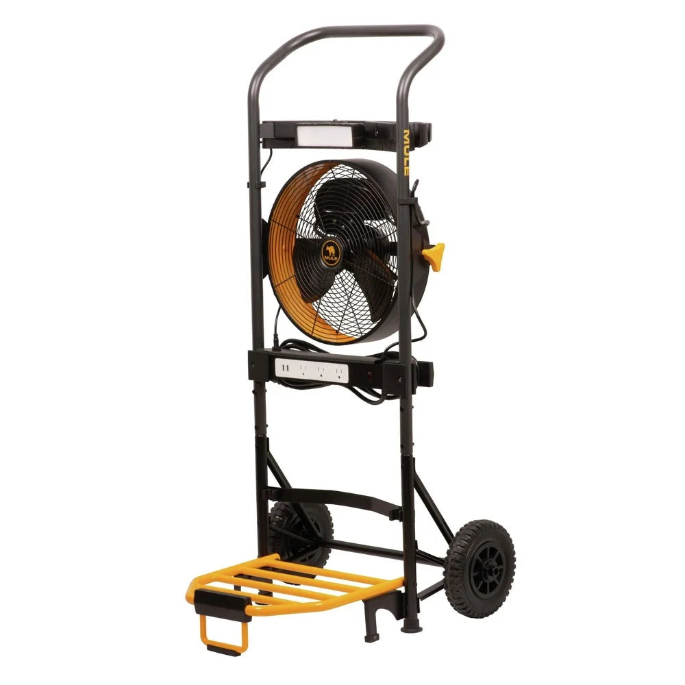 200 lbs. Capacity Hand Truck 5-in-1 Mobile Workshop with Integrated Fan and LED Light M6437