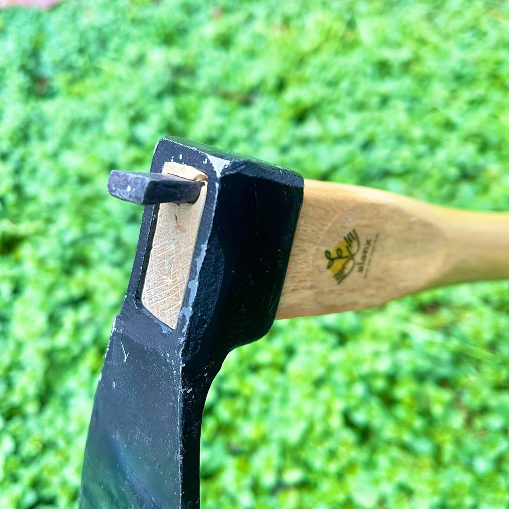 14 Inch Wide Japanese Carbon Steel Garden Hoe with Oak Wooden Handle S4379