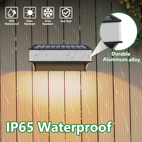 8 Pack Solar Wall Lights Outdoor 60 Lumen Waterproof Warm&Cool White RGB I2312
