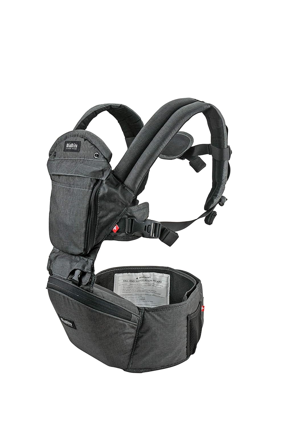Baby Carrier with Hip Seat, 6 in 1 Front and Back, Stone Grey A7096
