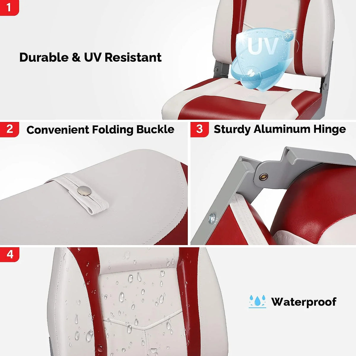 Folding Boat Seats 2 Pack Waterproof D51451