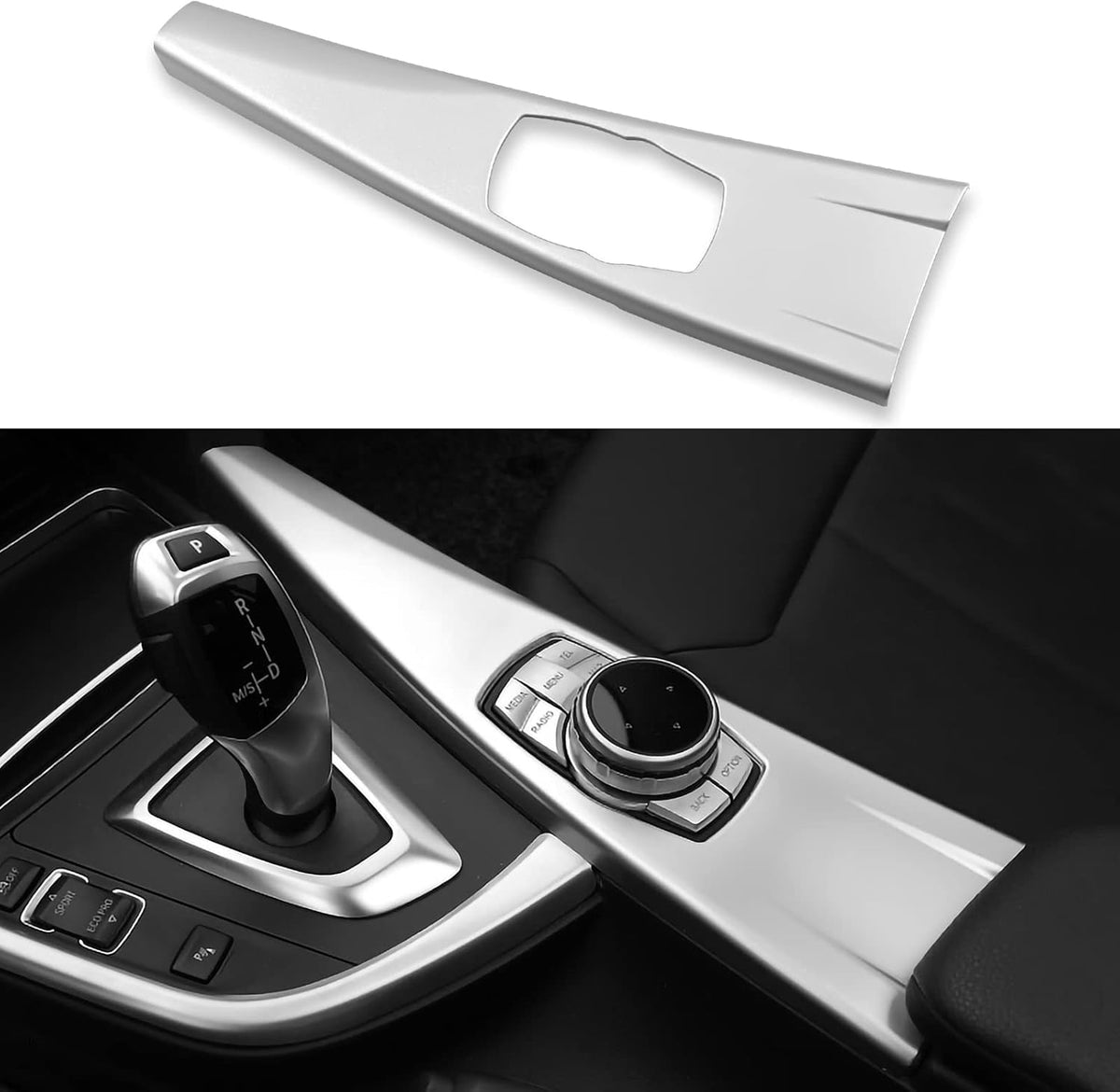 Multimedia Buttons Panel Cover Molding Trim Sticker Kit Interior Accessories Pack of 2 J26058