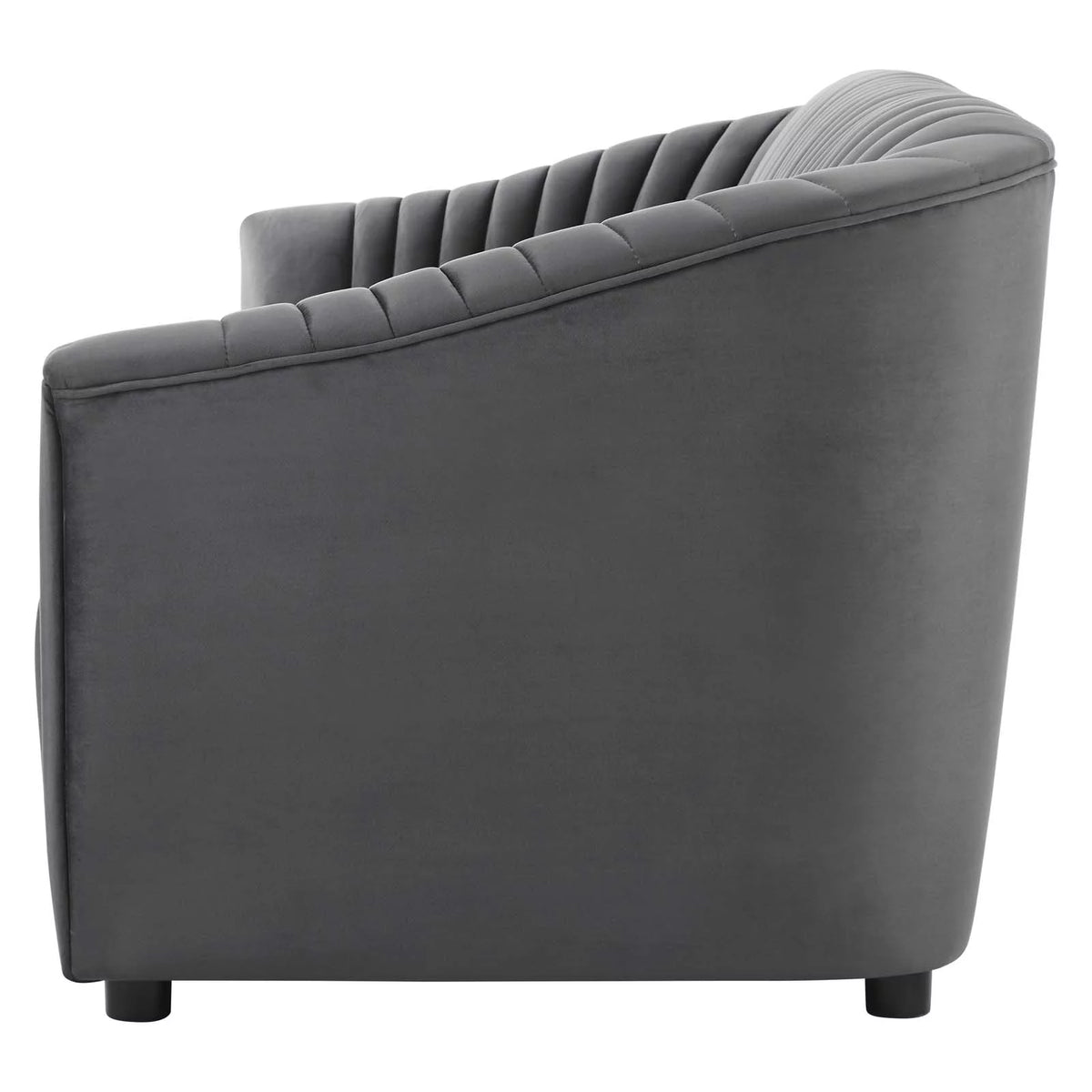 Charcoal Grey Velvet Tufted Sofa M999315