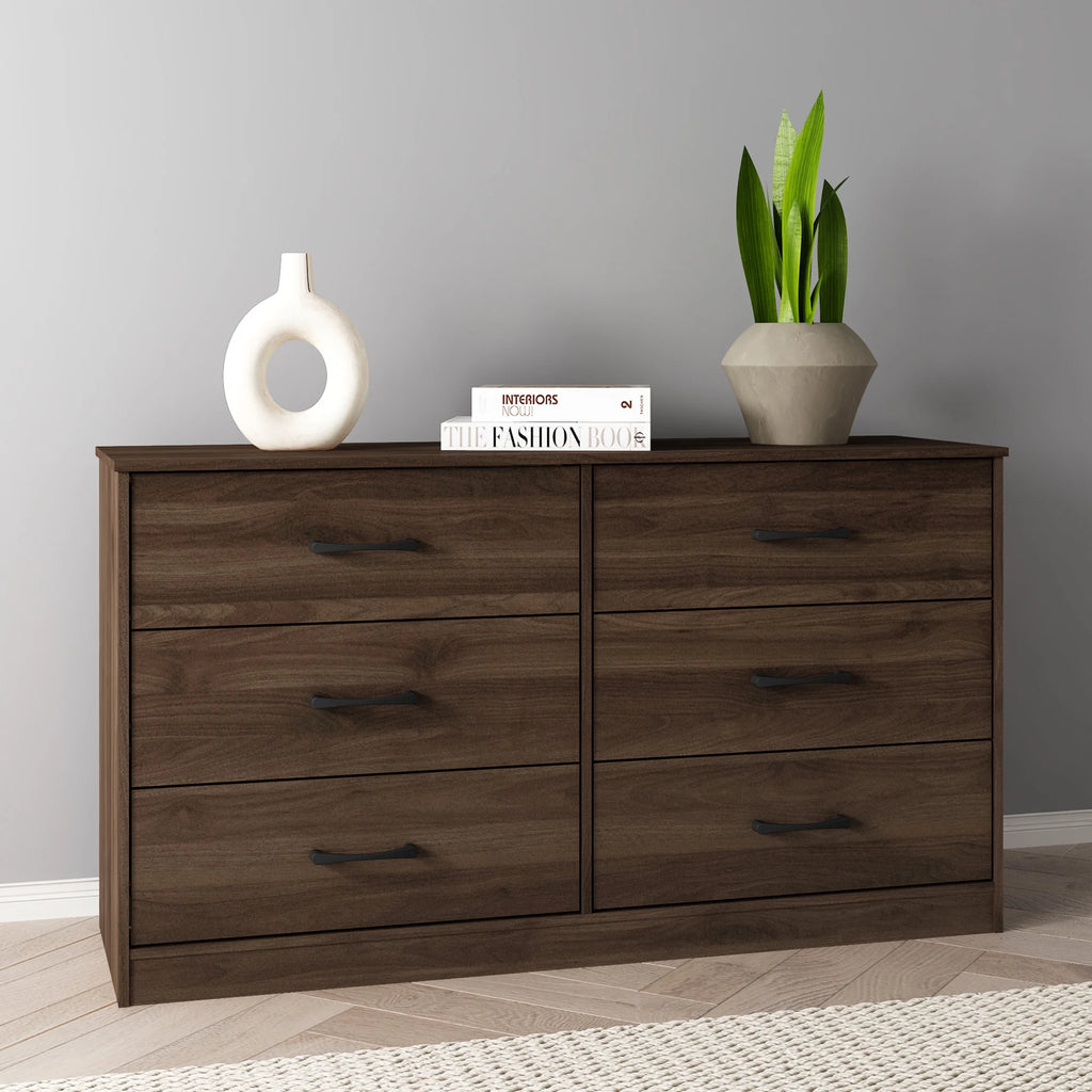 White 6 Drawer Dresser X3106
