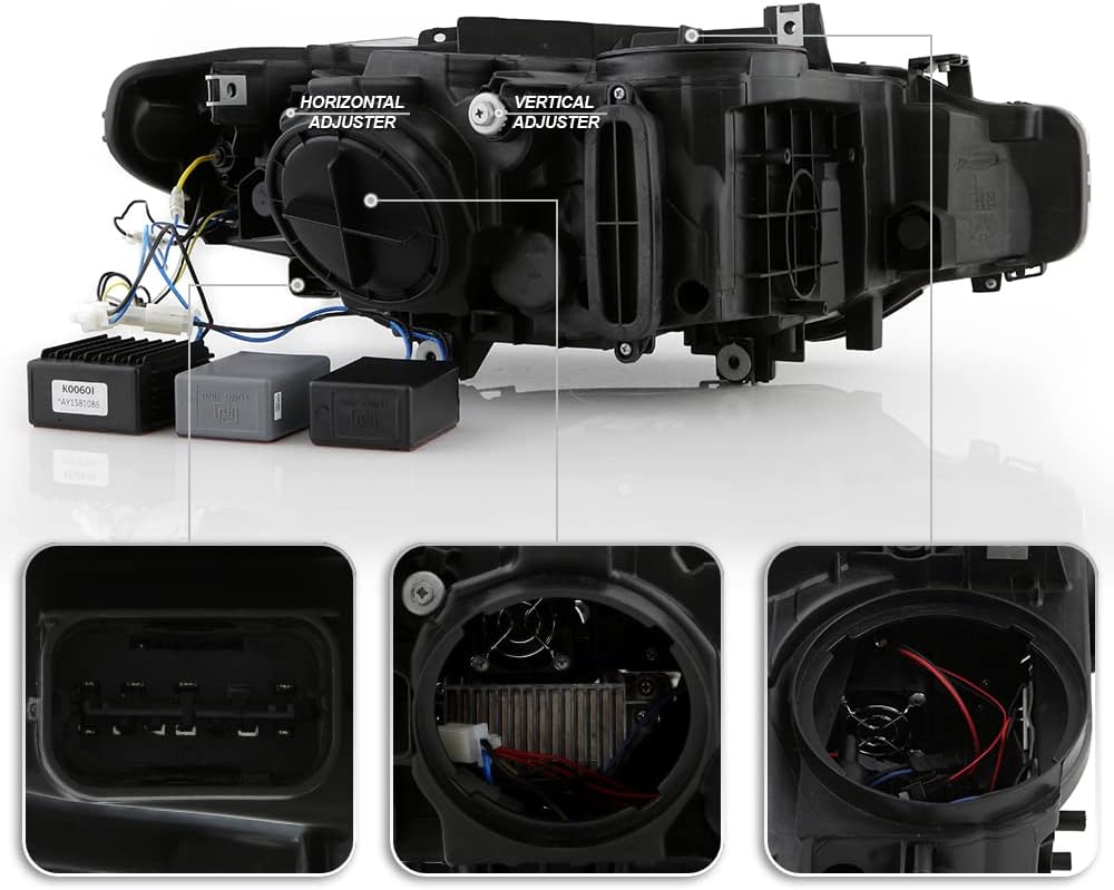 Chrome DRL Tube Full LED Projector Headlights Headlamps S855813
