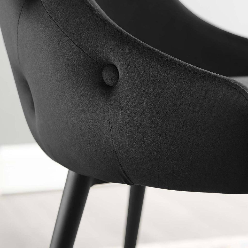 Navy Tufted Velvet Dining Side Chair A466