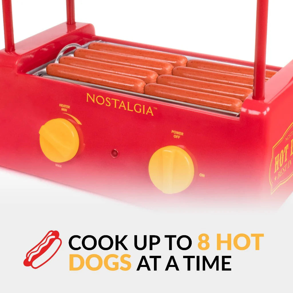 Hot Dog Roller and Bun Warmer, 8 Hot Dog and 6 Bun Capacity H657311