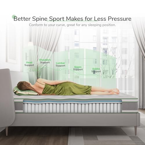King Size 14 Inch Gel Memory Foam Hybrid Mattress I271