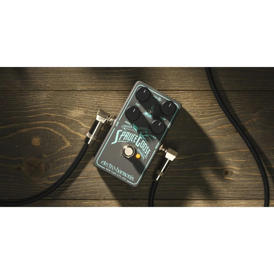 Grey and Teal Overdrive Effects Pedal C29772