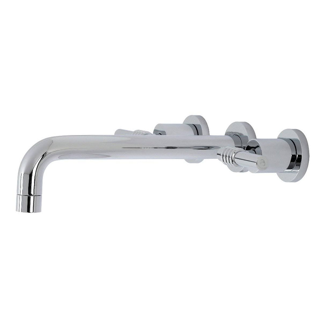 Polished Chrome 2-Handle Wall Mount Tub Faucet W7140
