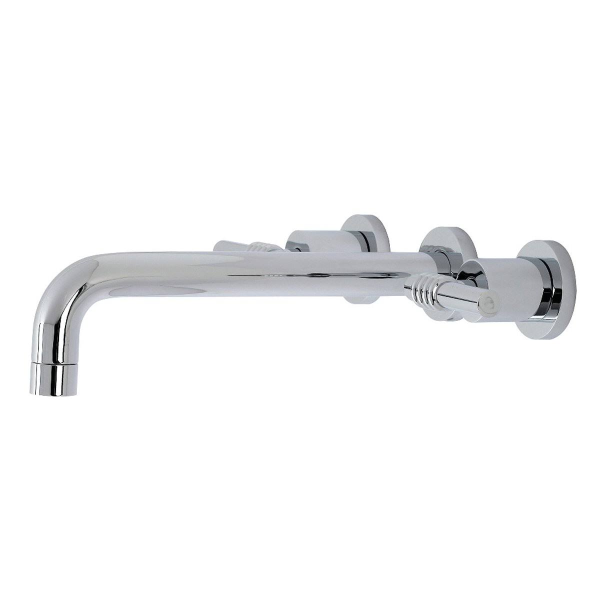 Polished Chrome 2-Handle Wall Mount Tub Faucet W7140