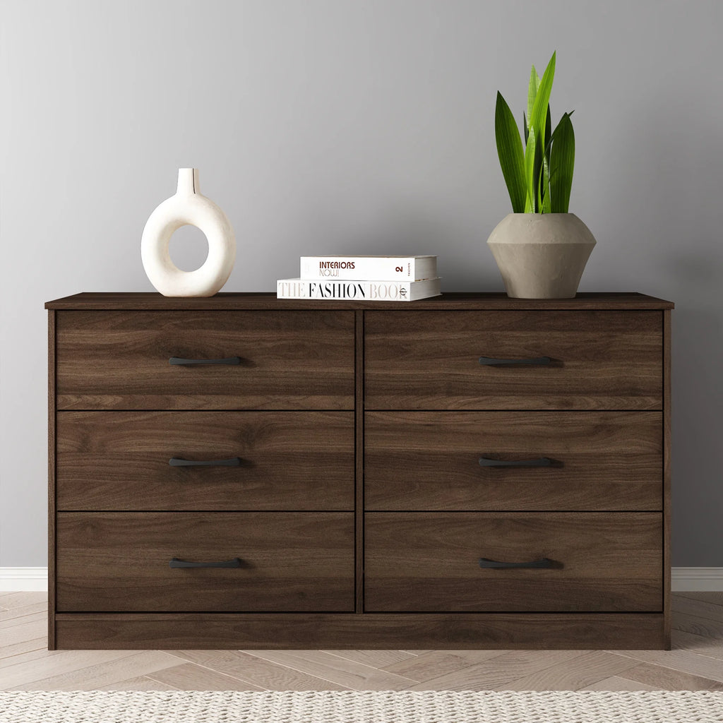 White 6 Drawer Dresser X3106