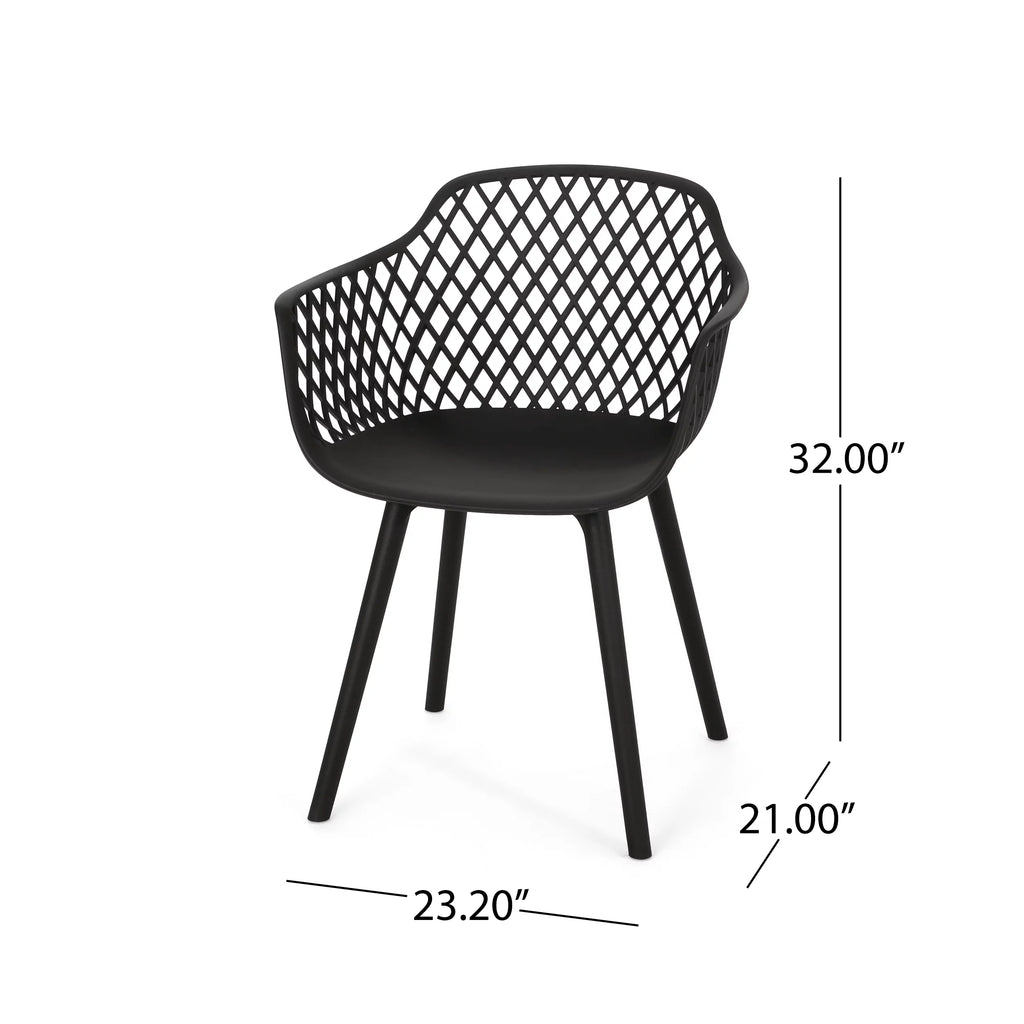 Wood and Resin 7 Piece Outdoor Dining Set E841