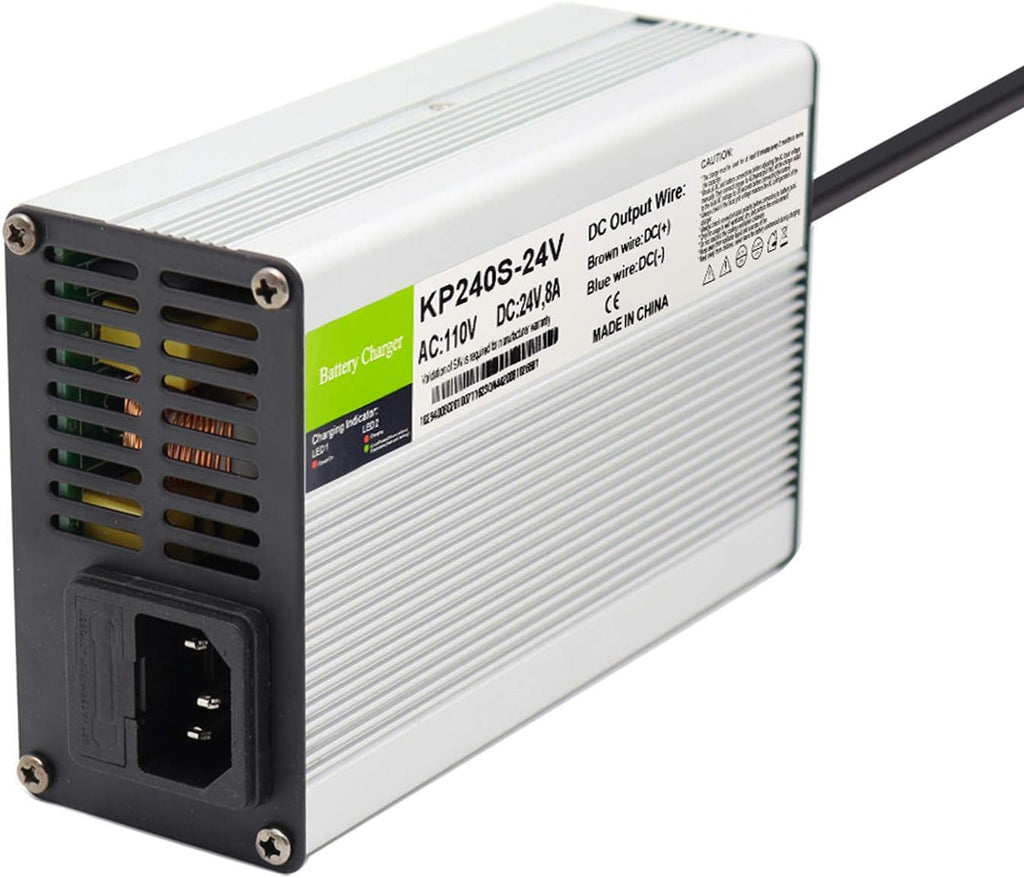 24V 8A Battery Charger with 3-Pin XLR Connector, Pack of 2 U336