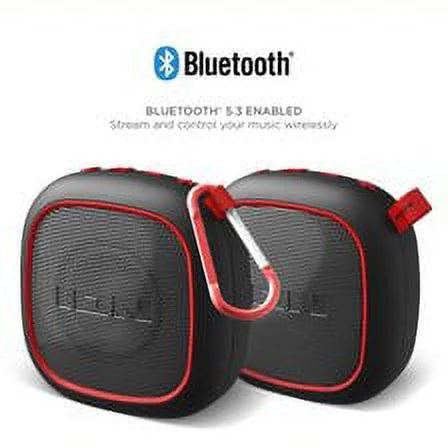 Black Portable Bluetooth Speaker 2 Pack K104
