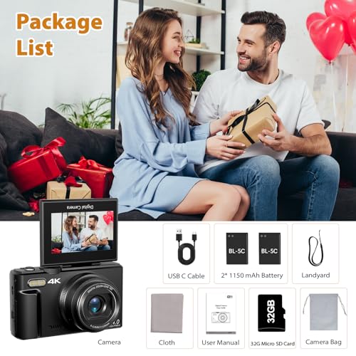 4K 64MP Digital Camera with 18X Zoom X718464