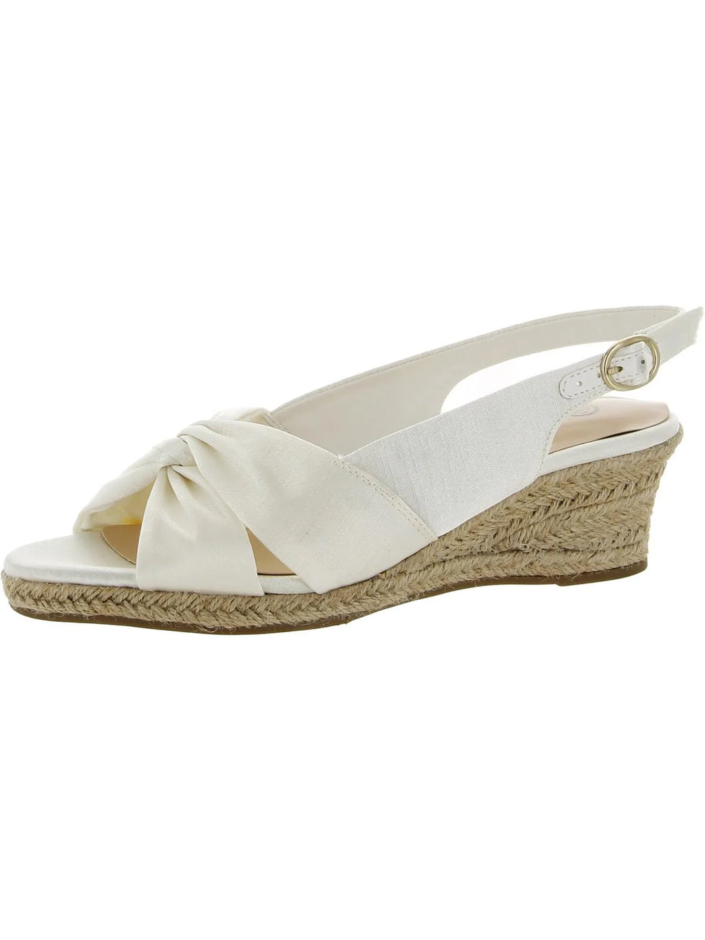 Womens Silk Open Toe Wedge Sandals G2877