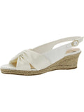 Womens Silk Open Toe Wedge Sandals G2877