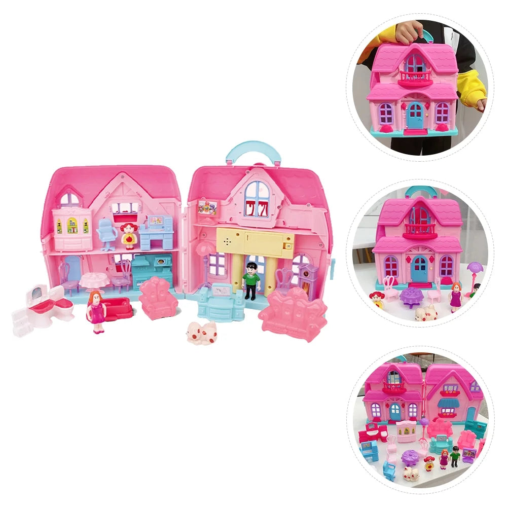 Portable House Two-storey Villa Mold Toy X31154