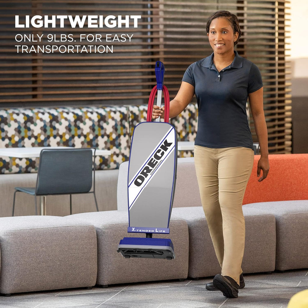 Commercial Upright Vacuum Cleaner, Gray/Blue M759